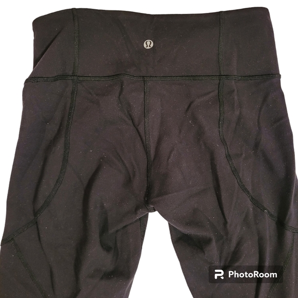 Lululemon Crop Leggings Black Size 6 - Picture 5 of 6